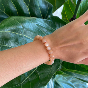 Peach Moonstone Bracelet