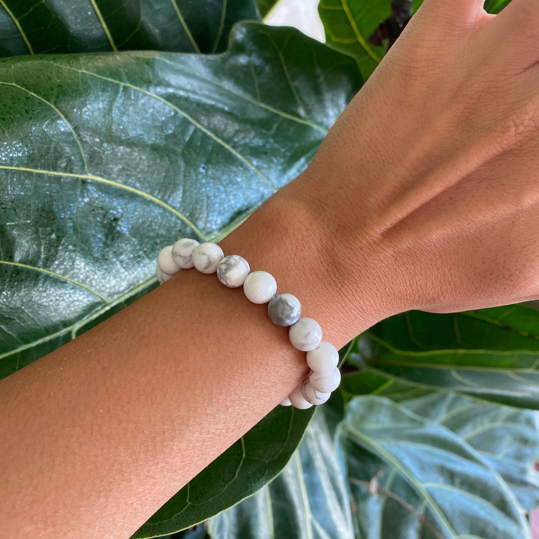 White Howlite Bracelet, for Patience