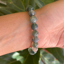 Load image into Gallery viewer, Green Moss Agate Bracelet for Prosperity &amp; Wealth