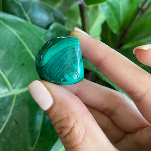 Tumbled Malachite Crystals for Transformation