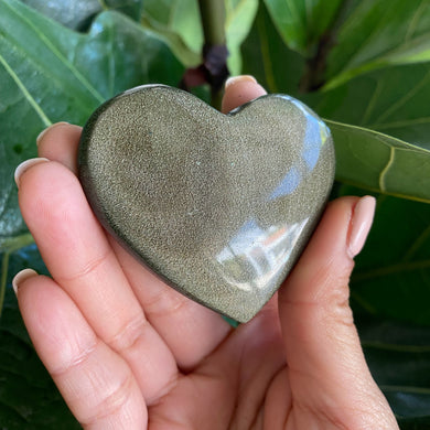 Golden Sheen Obsidian Heart