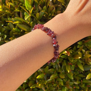 garnet crystal bracelet
