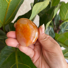 Load image into Gallery viewer, Orange Carnelian Polished Palm Stone, for Courage &amp; Confidence