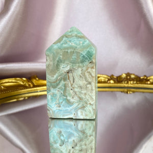 Blue Aragonite Tower for Patience & Acceptance