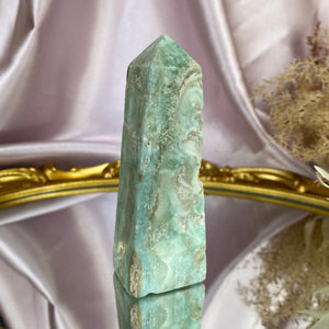 Blue Aragonite Tower for Patience & Acceptance