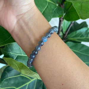 Labradorite Crystal Bead Bracelet for Intuition & Trust in the Universe