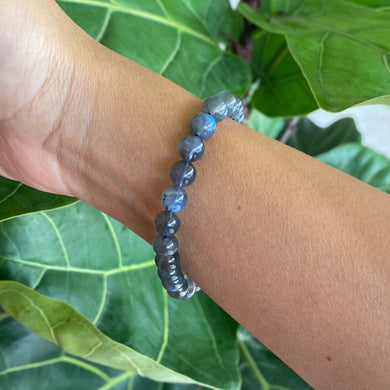 Labradorite Crystal Bead Bracelet for Intuition & Trust in the Universe