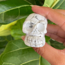 Load image into Gallery viewer, White Howlite Skull Carving