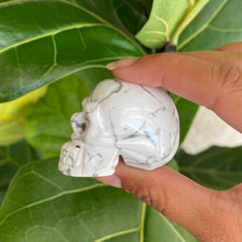 Load image into Gallery viewer, White Howlite Skull Carving