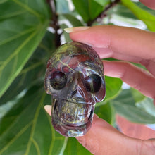 Load image into Gallery viewer, Dragons Blood Jasper Stone Skull Carving