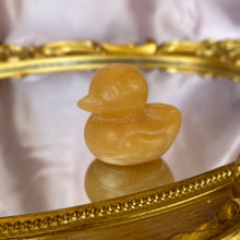 Load image into Gallery viewer, Orange Calcite Carved Duck