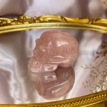 Load image into Gallery viewer, Rose Quartz Skull Carving