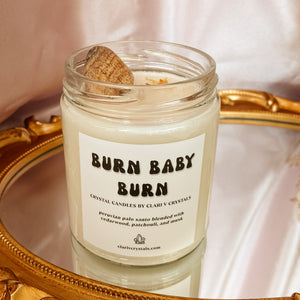 Burn Baby Burn Crystal Candle