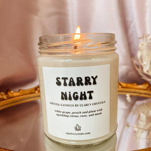 Starry Night Crystal Candle