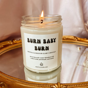 Burn Baby Burn Crystal Candle