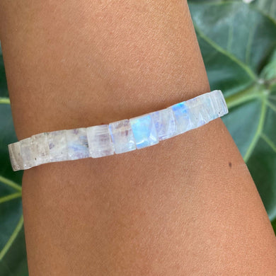 Rainbow Moonstone Bracelet for New Beginnings & Intuition