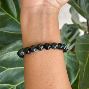 Kambaba Jasper Crystal Bead Bracelet for tranquility and peace