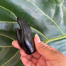 Load image into Gallery viewer, Black Obsidian Hand Carving