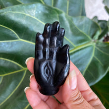 Load image into Gallery viewer, Black Obsidian Hand Carving