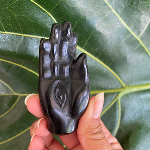 Black Obsidian Hand Carving