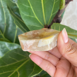 Flower Agate Crystal Dish, multiple shapes