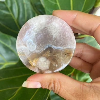 Flower Agate Crystal Dish, multiple shapes