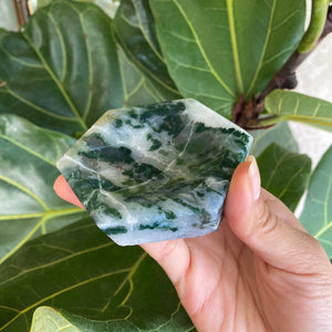 Moss Agate Crystal Dish