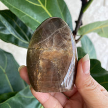 Load image into Gallery viewer, Polished Peach Black Moonstone Crystal Freeform from Madagascar