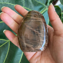 Load image into Gallery viewer, Polished Peach Black Moonstone Crystal Freeform from Madagascar