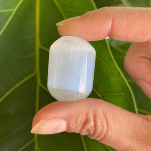 Pearly White Selenite Tumbled Freeform Stones, for Purification & Protection