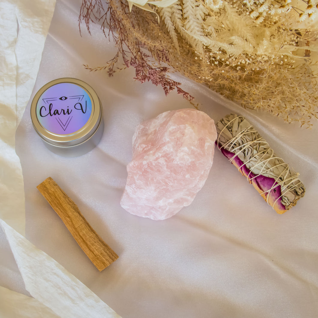 Universal Love Crystal Box featuring Rose Quartz Boulder