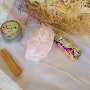 Universal Love Crystal Box featuring Rose Quartz Boulder