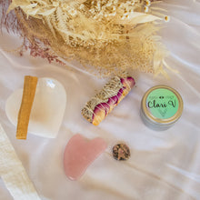 Load image into Gallery viewer, Self Love Crystal Box featuring Selenite, Rhodonite, &amp; Rose Quartz