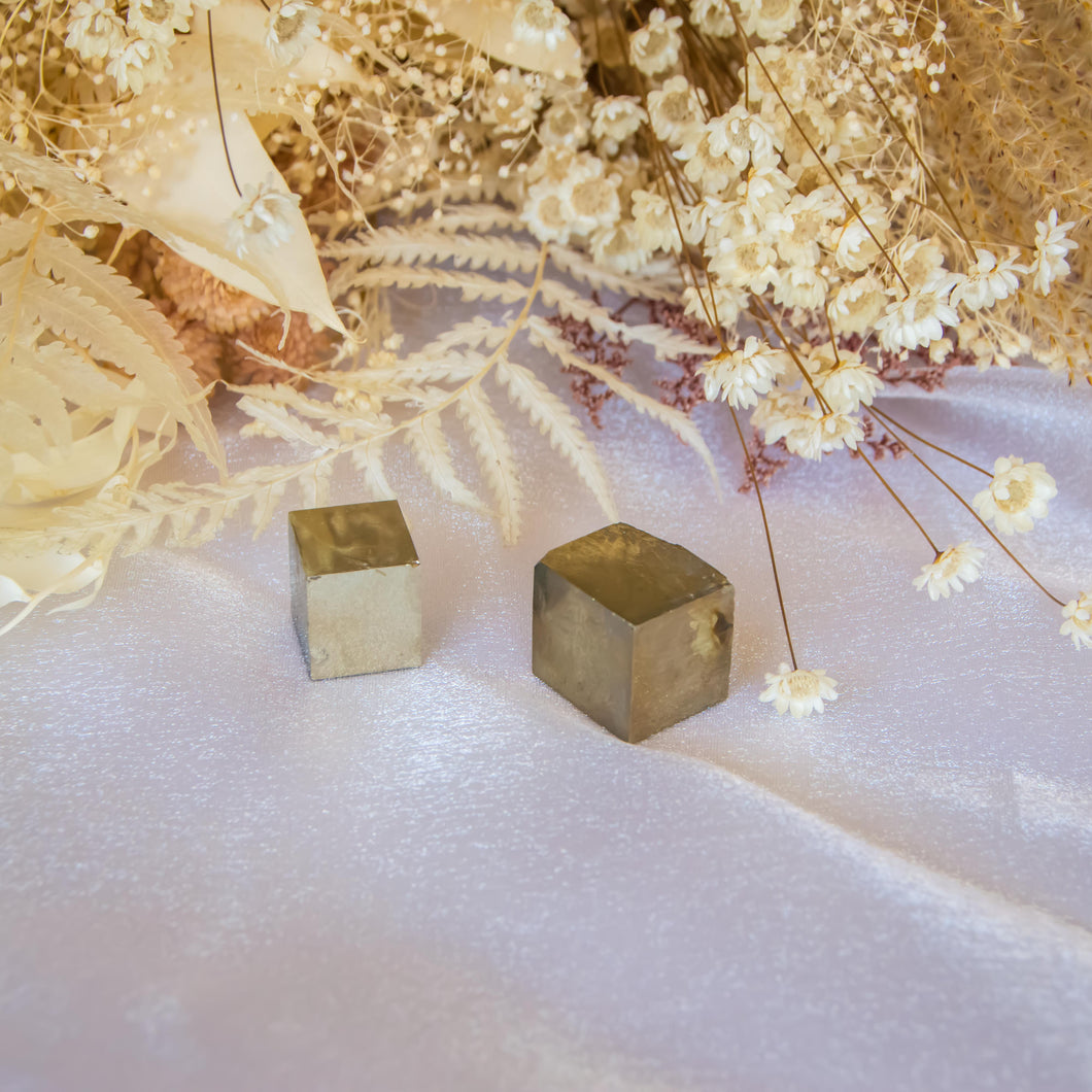 Natural Pyrite Cube for Prosperity