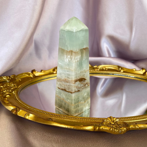 Blue Caribbean Calcite Tower for Soothing Comfort & Relaxation
