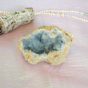 Celestite Crystal Cave, for Serenity & Peace