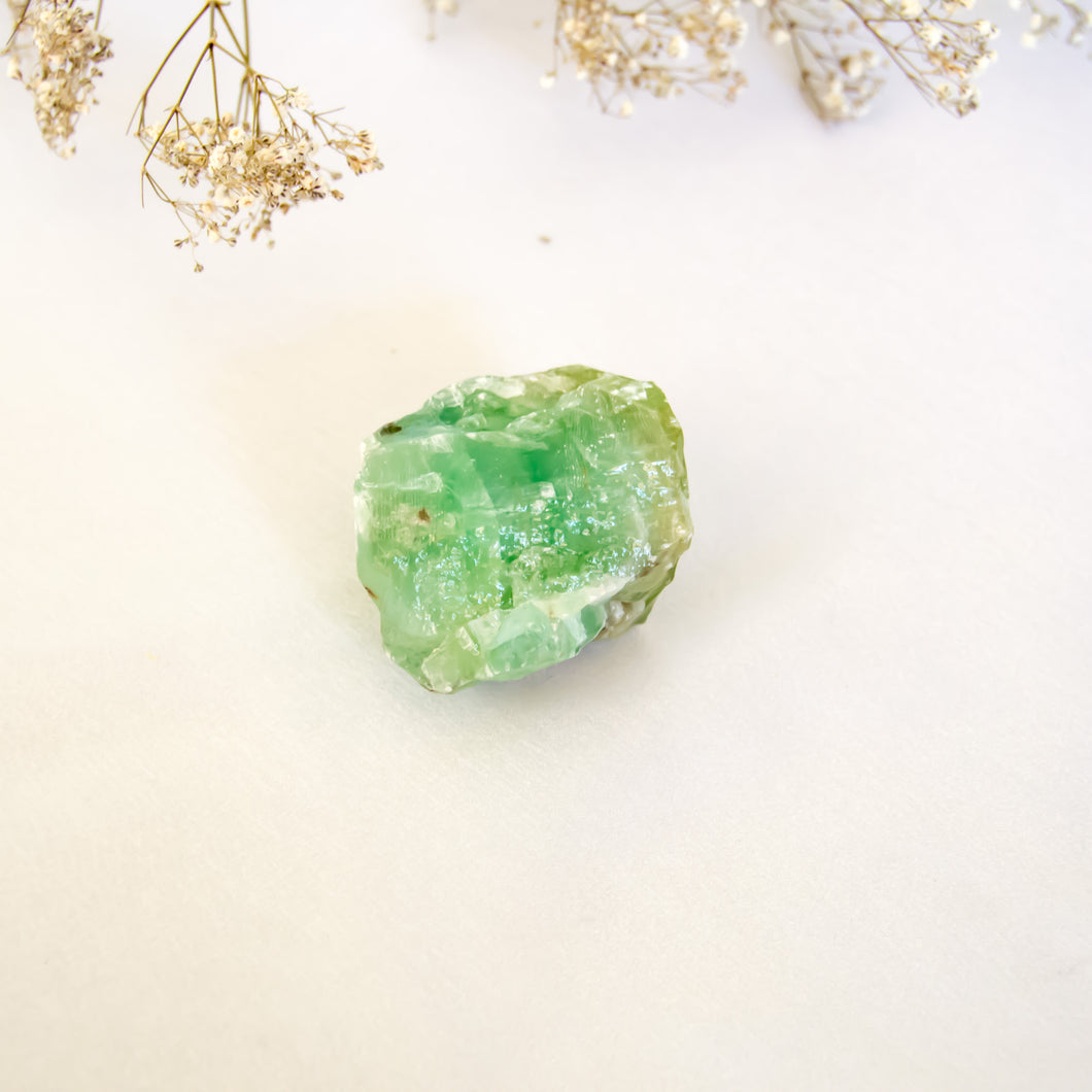 Raw Green Calcite Crystal Chunk