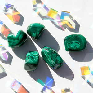 Tumbled Malachite Crystals for Transformation