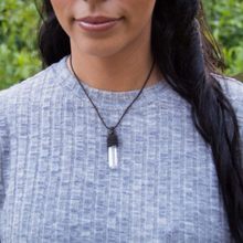 Load image into Gallery viewer, Clear Quartz Macrame Necklace