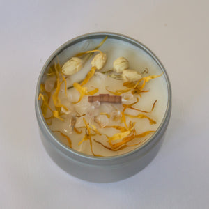 amber and orchid crystal candle