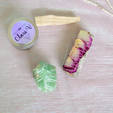 Stress Free Crystal Kit with Green Calcite