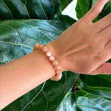 Load image into Gallery viewer, Peach Moonstone Bracelet