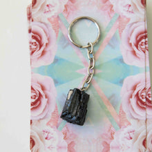 Load image into Gallery viewer, Raw Black Tourmaline Keychain, for Protection