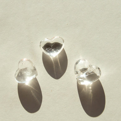 Clear Quartz Crystal Heart, for Clarity