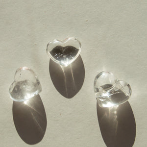 Clear Quartz Crystal Heart, for Clarity