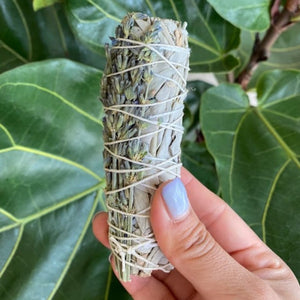 lavender and sage dried smudge